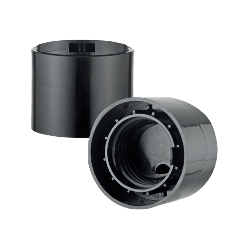 Caipín barr diosca plaisteach pp dubh le haghaidh glantach